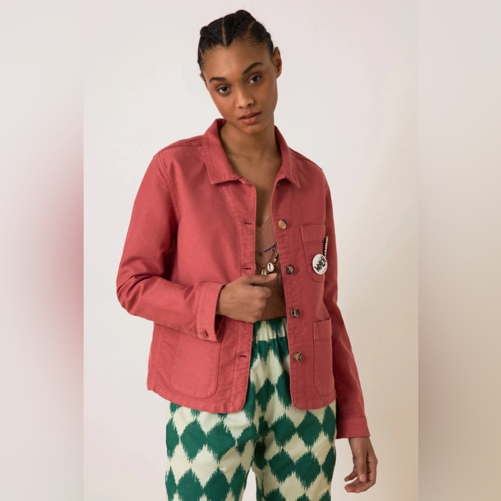 Leon & Harper Dusty Red Work Jacket/ Barn Jacket